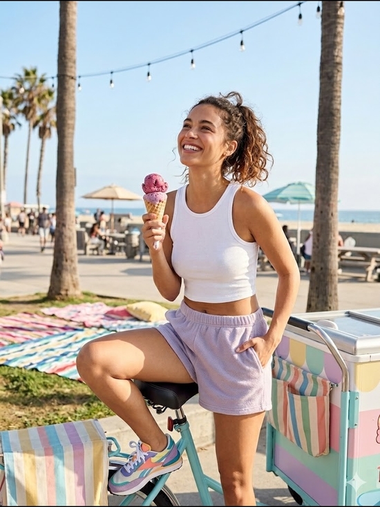 TNA Pants - TNA Lavender Athletic Lounge Shorts Clean Girl Comfy Athleisure Summer
